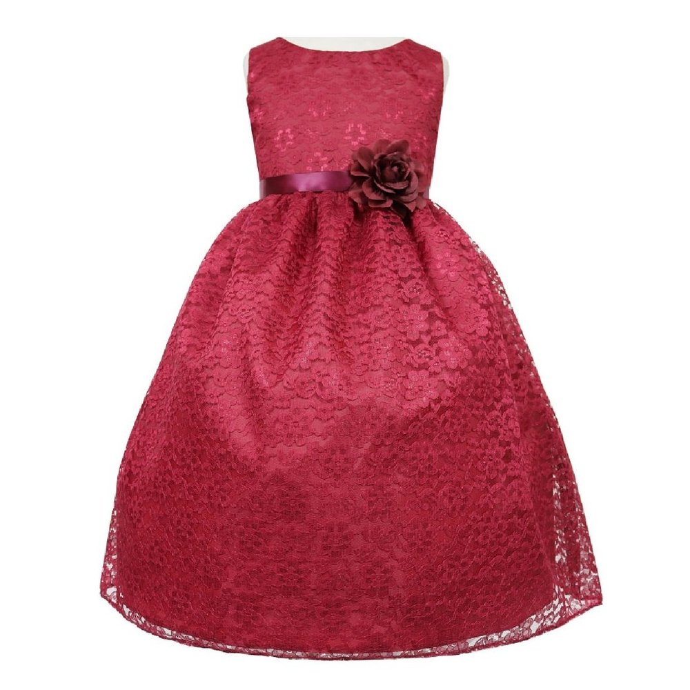 Sleeveless Adorable Lace Easter Party Spring Summer Wedding Flower Girl Dress